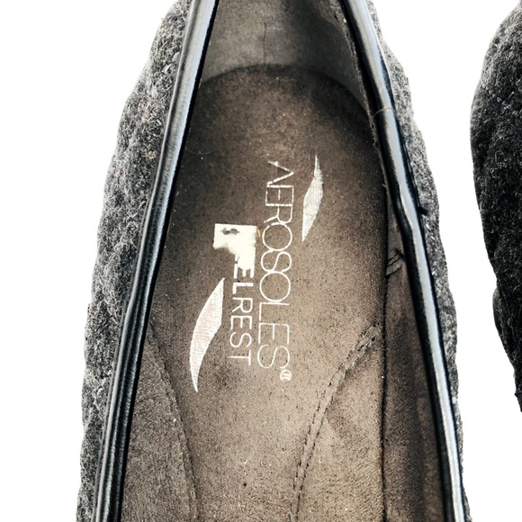 AEROSOLES Quilted Fabric Chain Decorated CHAPERONE Heels 7M - Picture 4 of 7